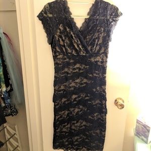 Marina Stretchy Beaded Lace Dress